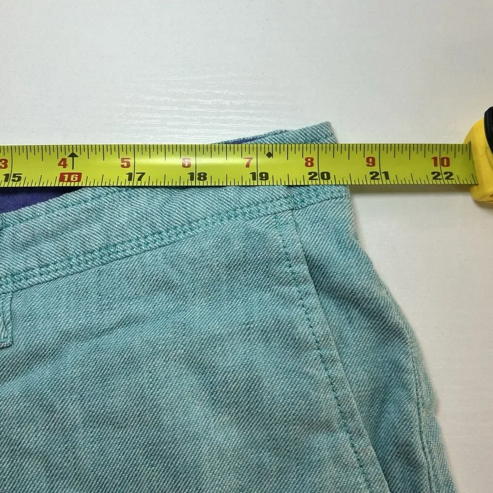 Tommy Bahama Linen Blend Shorts Men’s Size 40 Mint Green Chino Flat Front
